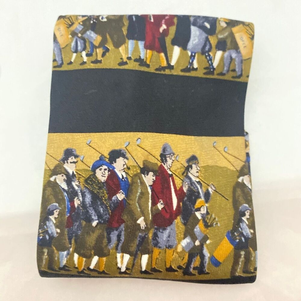 #5668 Guy Buffet Collection Men Walking Golf Clubs Tournament Necktie Tie 56 x 4